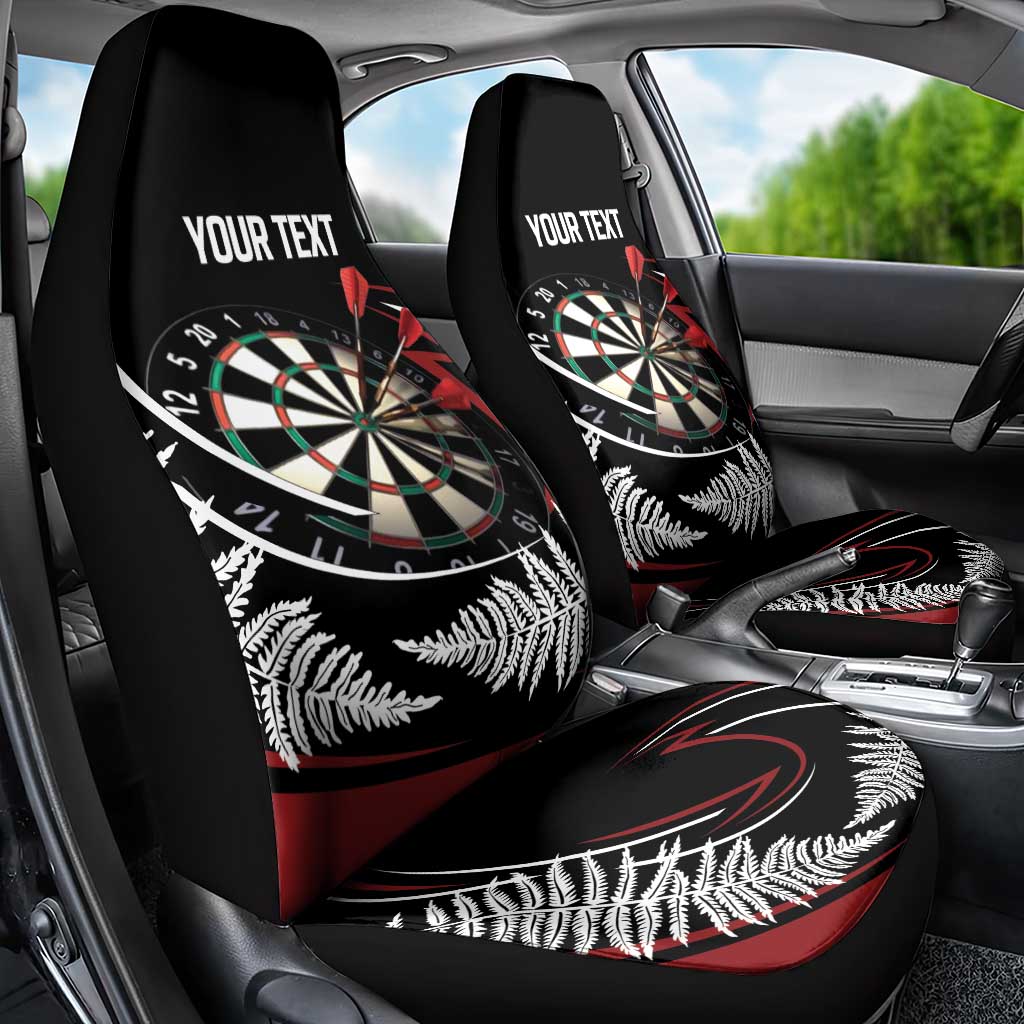 New Zealand Darts Personalised Car Seat Cover Silver Fern Dynamic