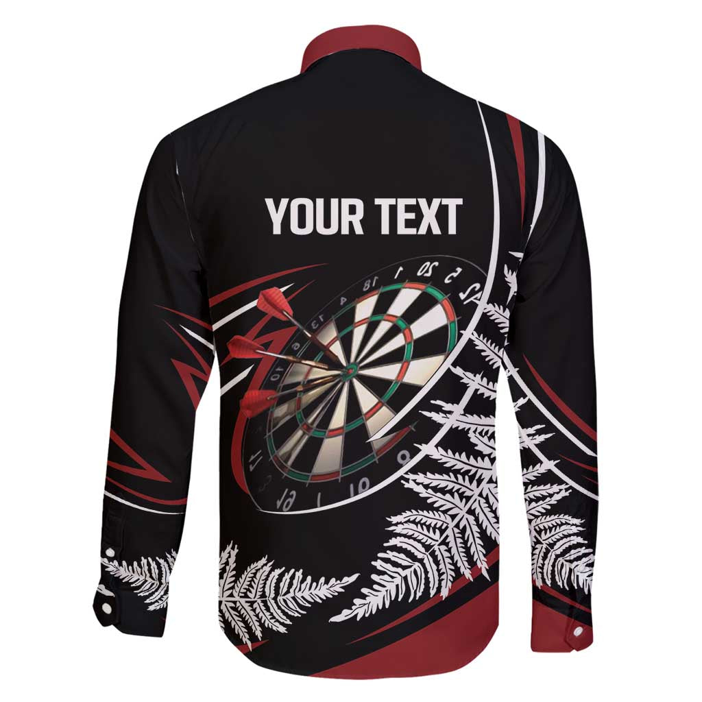 New Zealand Darts Personalised Family Matching Long Sleeve Bodycon Dress and Hawaiian Shirt Silver Fern Dynamic