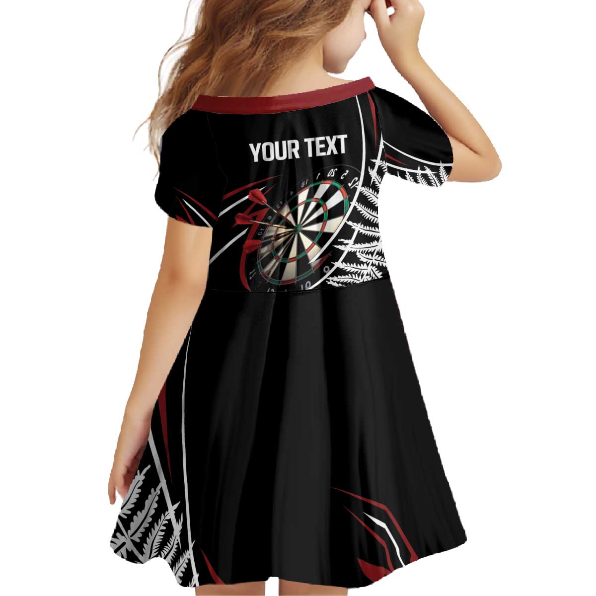 New Zealand Darts Personalised Family Matching Off The Shoulder Long Sleeve Dress and Hawaiian Shirt Silver Fern Dynamic