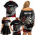 New Zealand Darts Personalised Family Matching Off Shoulder Short Dress and Hawaiian Shirt Silver Fern Dynamic