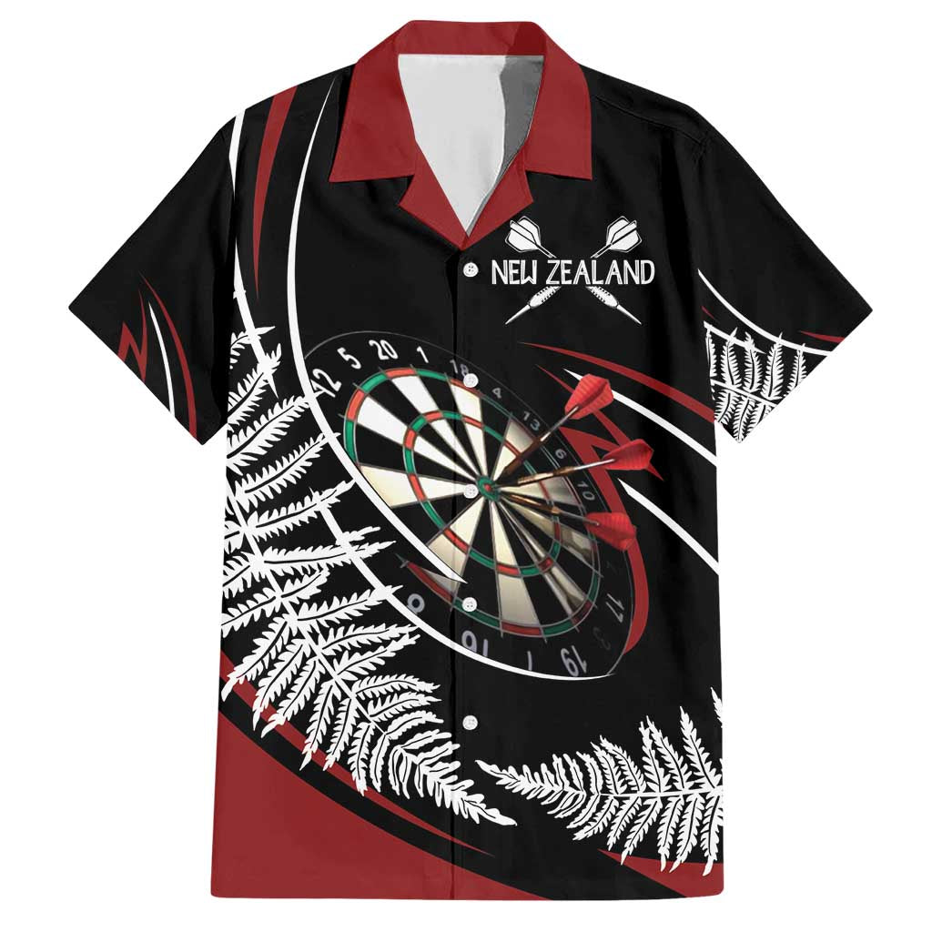 New Zealand Darts Personalised Family Matching Short Sleeve Bodycon Dress and Hawaiian Shirt Silver Fern Dynamic