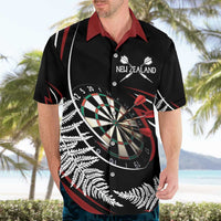 New Zealand Darts Personalised Hawaiian Shirt Silver Fern Dynamic