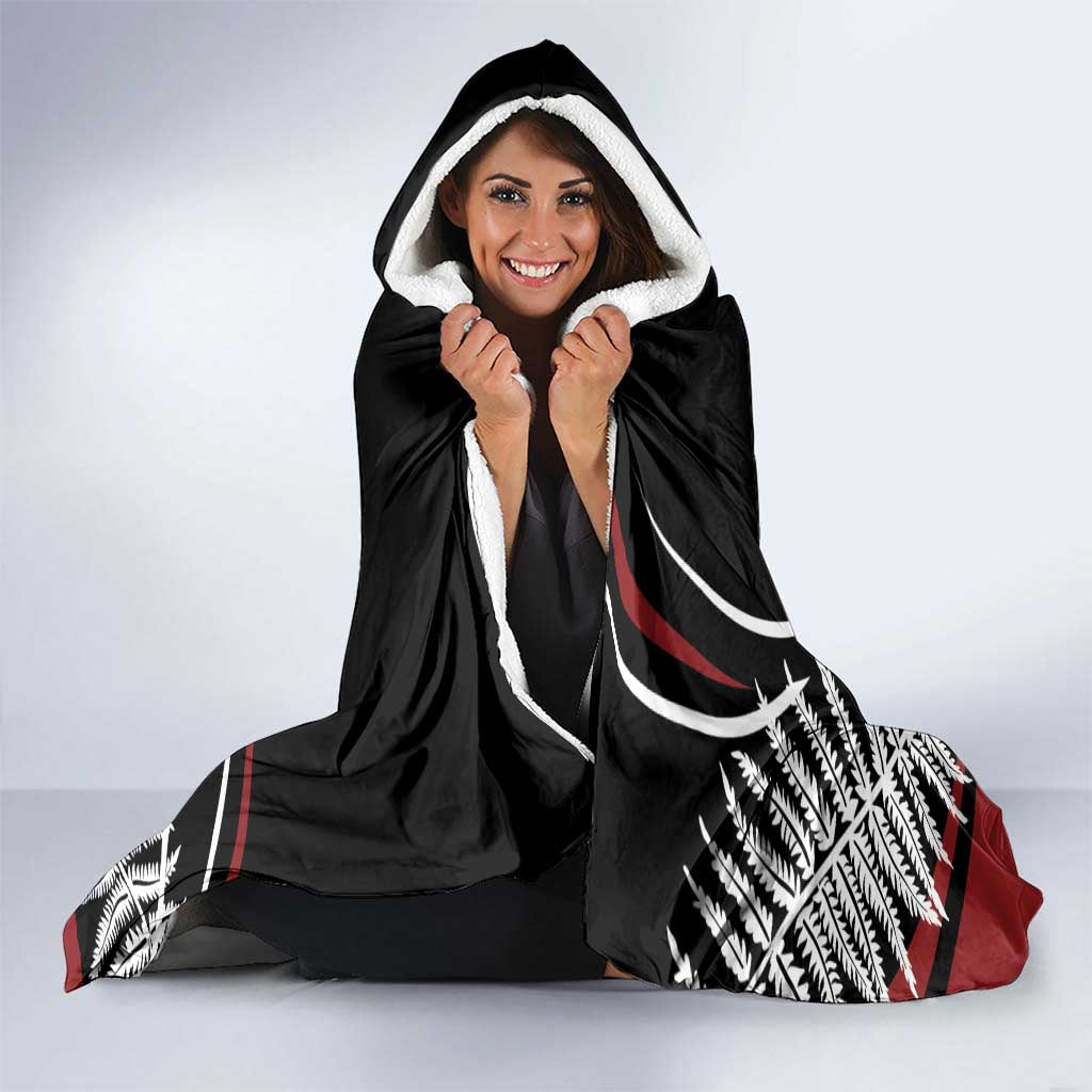 New Zealand Darts Personalised Hooded Blanket Silver Fern Dynamic LT7 - Polynesian Pride