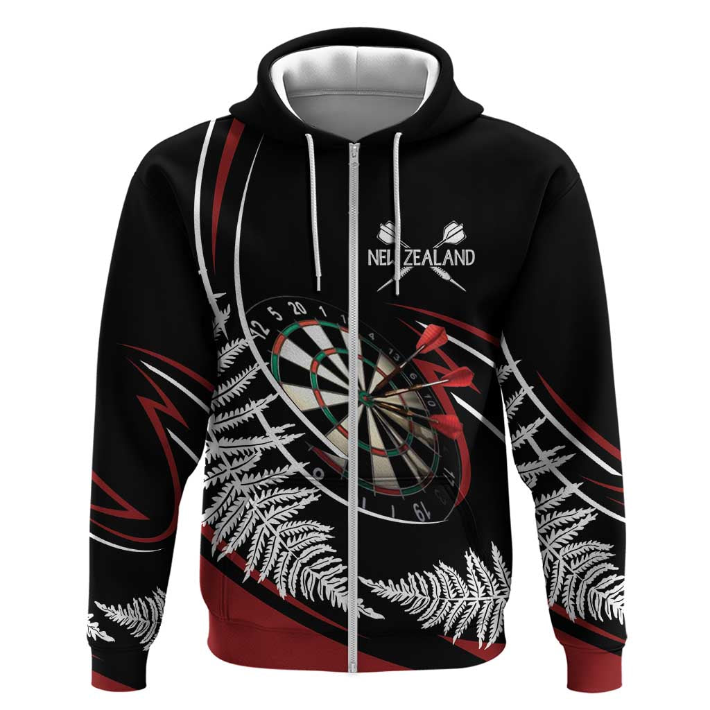 New Zealand Darts Personalised Hoodie Silver Fern Dynamic