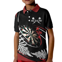 New Zealand Darts Personalised Kid Polo Shirt Silver Fern Dynamic
