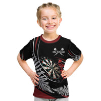 New Zealand Darts Personalised Kid T Shirt Silver Fern Dynamic