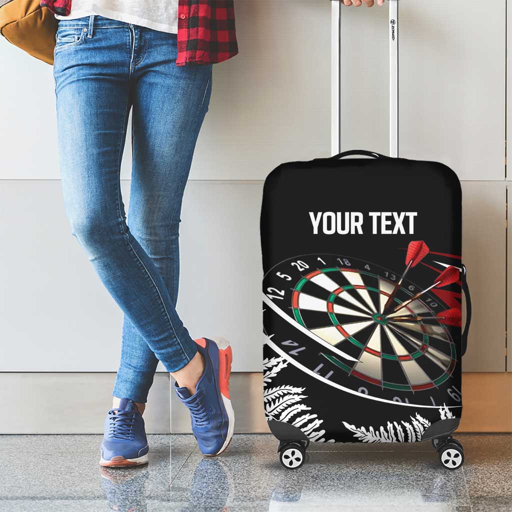 New Zealand Darts Personalised Luggage Cover Silver Fern Dynamic