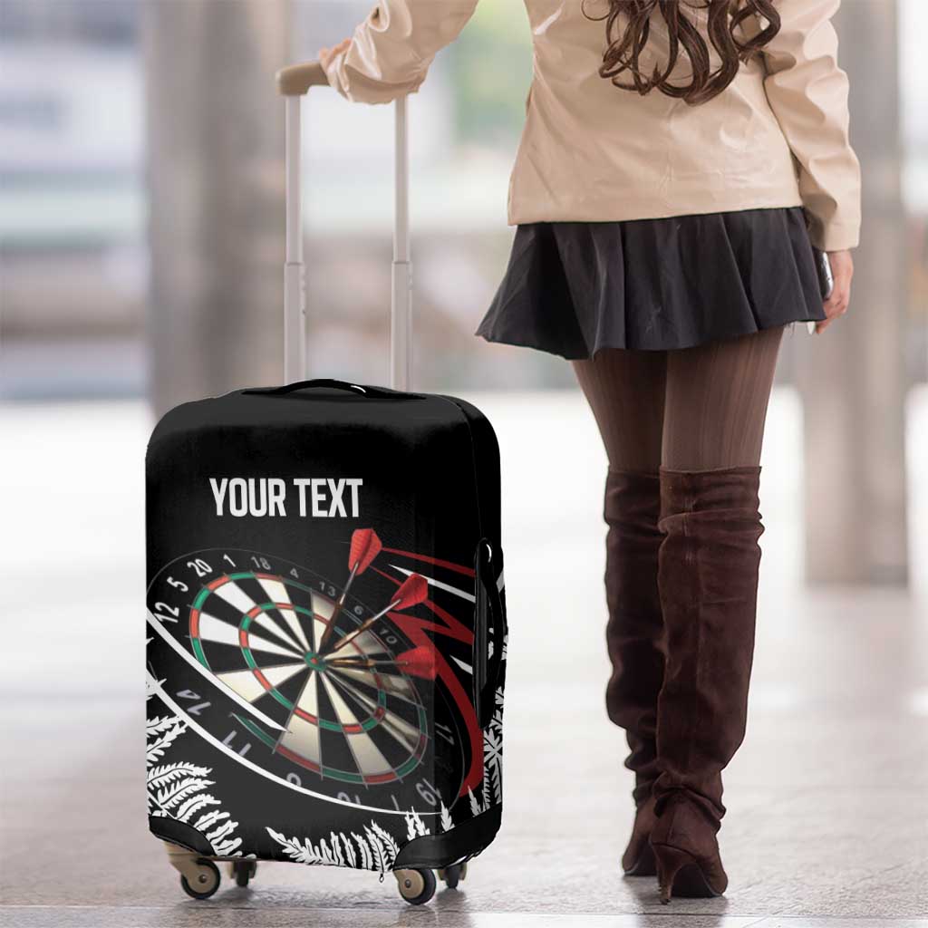 New Zealand Darts Personalised Luggage Cover Silver Fern Dynamic