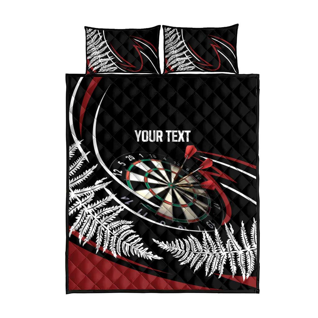 New Zealand Darts Personalised Quilt Bed Set Silver Fern Dynamic