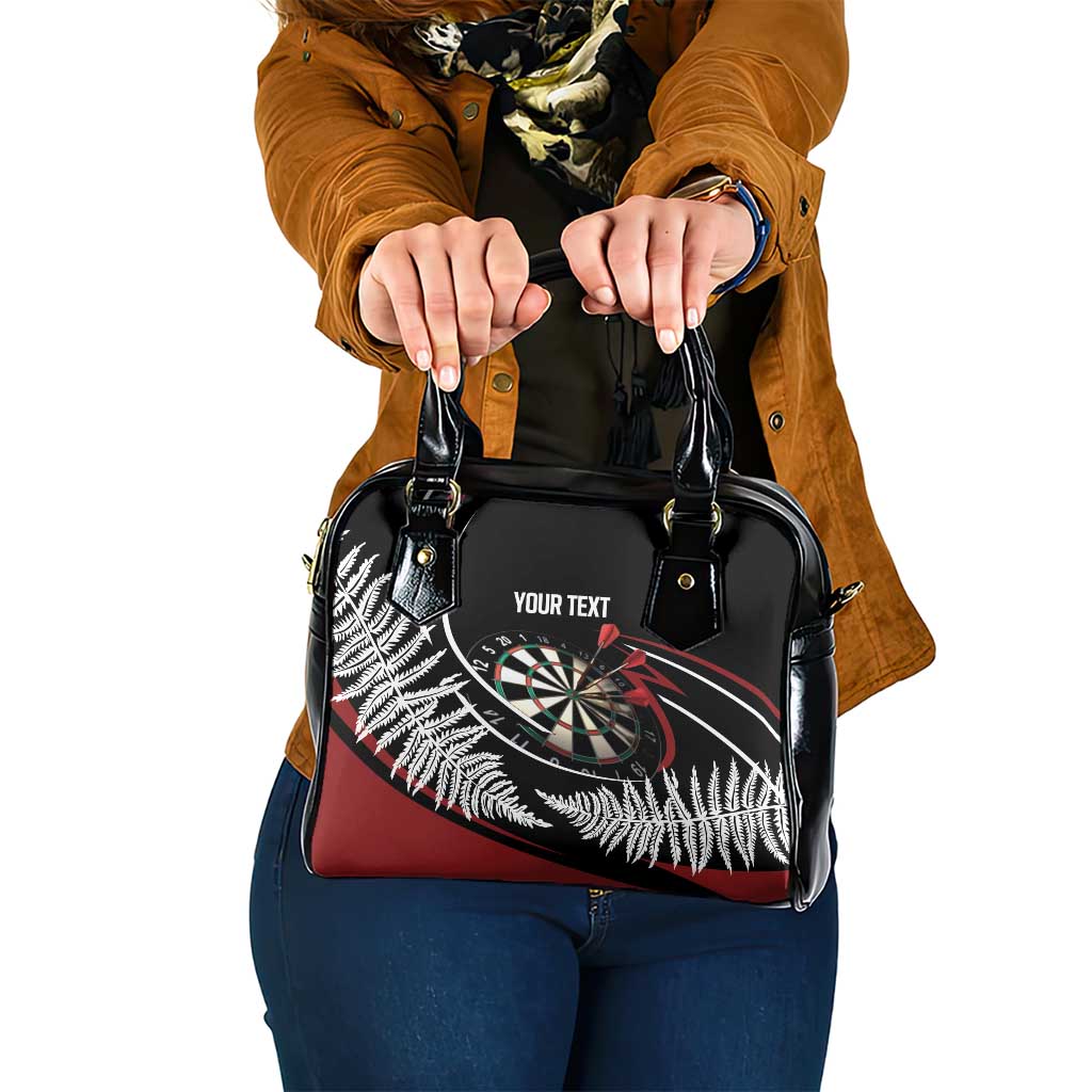 New Zealand Darts Personalised Shoulder Handbag Silver Fern Dynamic