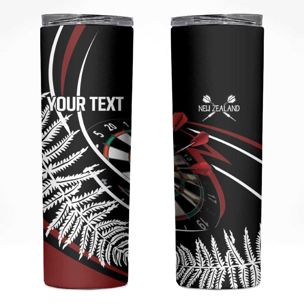 New Zealand Darts Personalised Skinny Tumbler Silver Fern Dynamic
