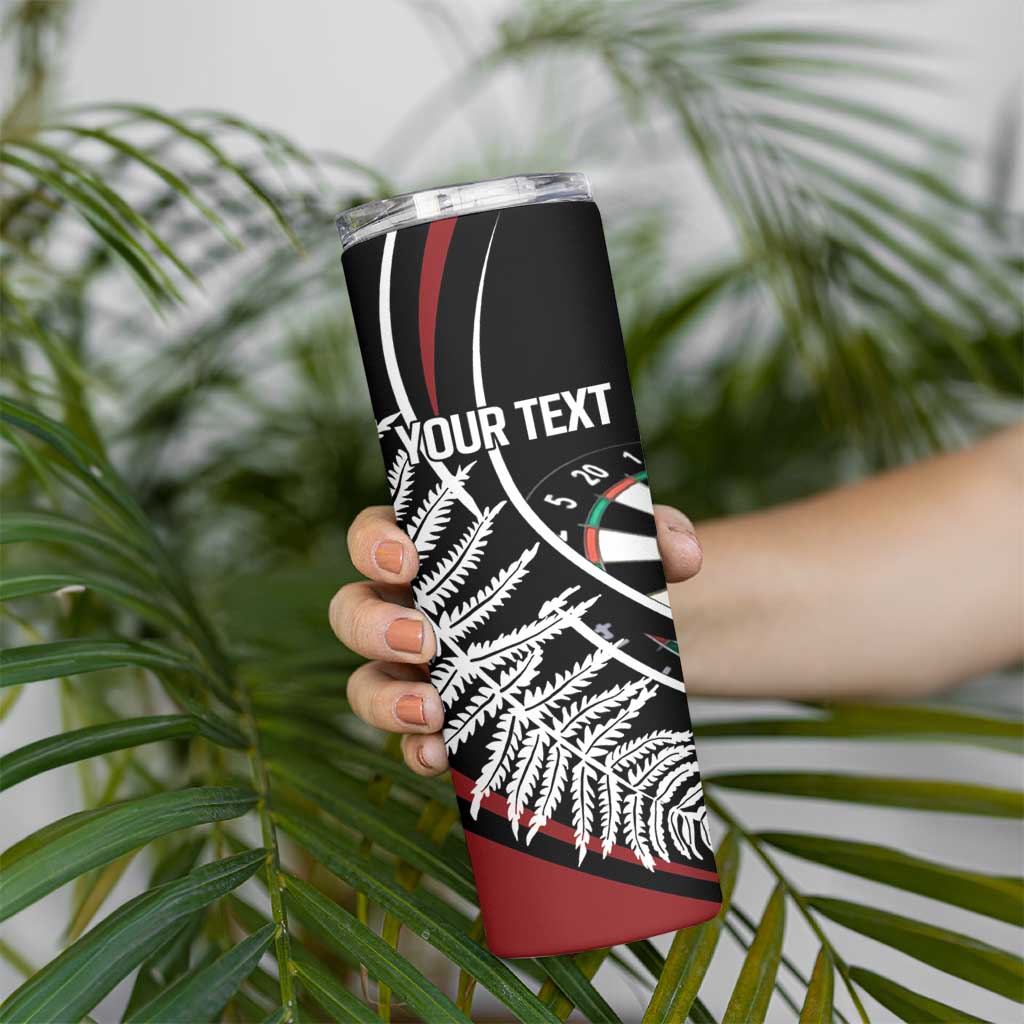 New Zealand Darts Personalised Skinny Tumbler Silver Fern Dynamic