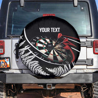 New Zealand Darts Personalised Spare Tire Cover Silver Fern Dynamic
