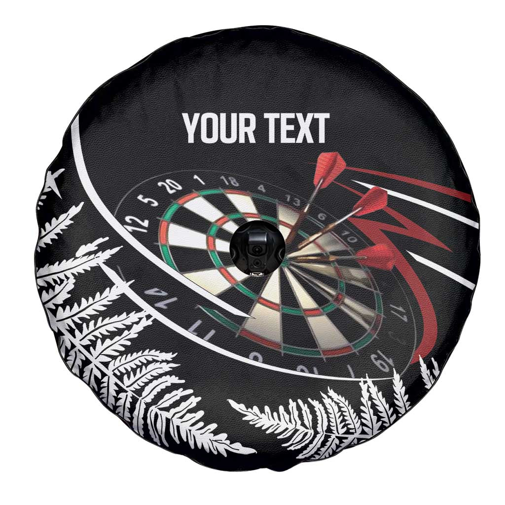 New Zealand Darts Personalised Spare Tire Cover Silver Fern Dynamic