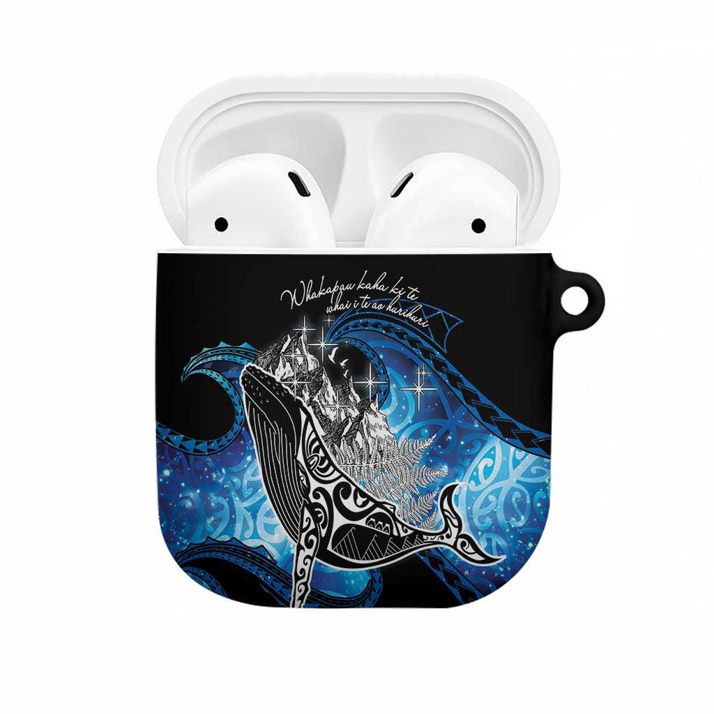 Maori Matariki Te Araroa Paikea Starry AirPods Case Tangaroa Whakatauki LT7 Black - Polynesian Pride