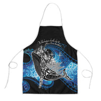 Maori Matariki Te Araroa Paikea Starry Apron Tangaroa Whakatauki LT7 Black - Polynesian Pride