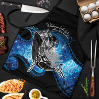 Maori Matariki Te Araroa Paikea Starry Apron Tangaroa Whakatauki LT7 Black - Polynesian Pride