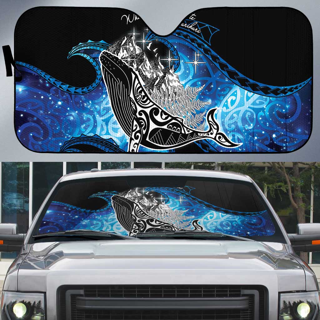 Maori Matariki Te Araroa Paikea Starry Auto Sun Shade Tangaroa Whakatauki LT7 Black - Polynesian Pride