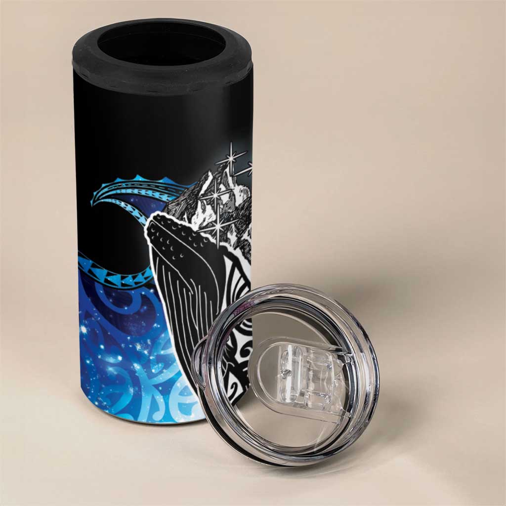 Maori Matariki Te Araroa Paikea Starry 4 in 1 Can Cooler Tumbler Tangaroa Whakatauki LT7 - Polynesian Pride