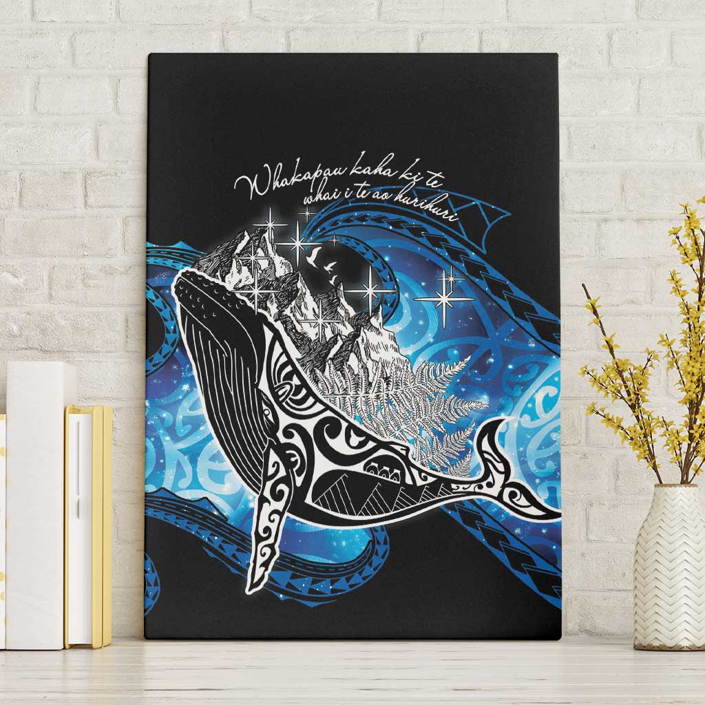 Maori Matariki Te Araroa Paikea Starry Canvas Wall Art Tangaroa Whakatauki LT7 Without Frame Black - Polynesian Pride