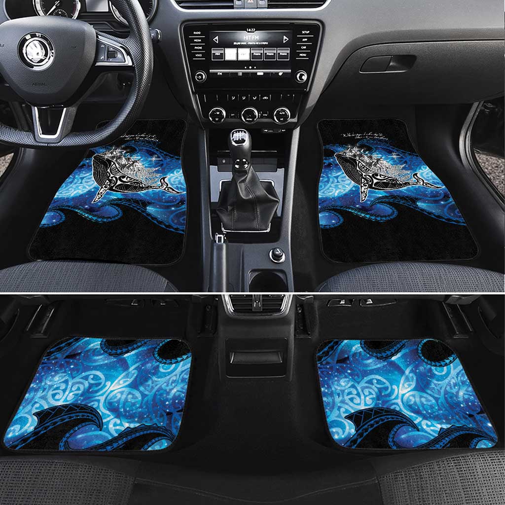 Maori Matariki Te Araroa Paikea Starry Car Mats Tangaroa Whakatauki LT7 Set 4pcs Black - Polynesian Pride