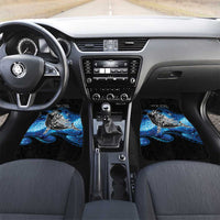 Maori Matariki Te Araroa Paikea Starry Car Mats Tangaroa Whakatauki LT7 Set 2pcs - Front Black - Polynesian Pride