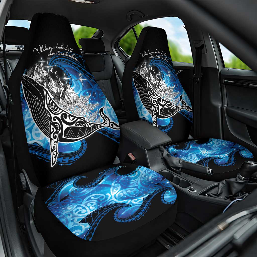 Maori Matariki Te Araroa Paikea Starry Car Seat Cover Tangaroa Whakatauki LT7 One Size Black - Polynesian Pride