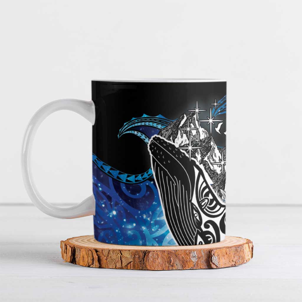 Maori Matariki Te Araroa Paikea Starry Ceramic Mug Tangaroa Whakatauki LT7 Black - Polynesian Pride