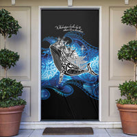 Maori Matariki Te Araroa Paikea Starry Door Cover Tangaroa Whakatauki LT7 Black - Polynesian Pride