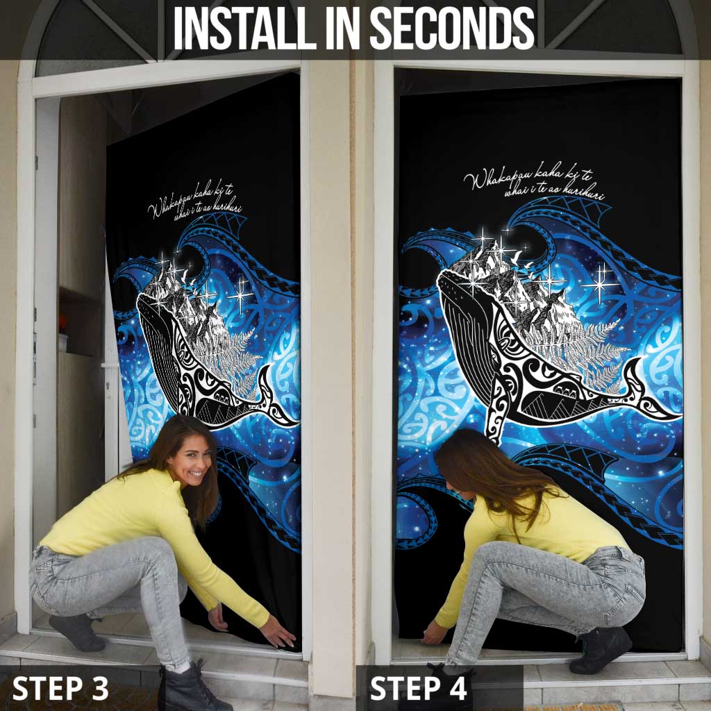 Maori Matariki Te Araroa Paikea Starry Door Cover Tangaroa Whakatauki LT7 - Polynesian Pride