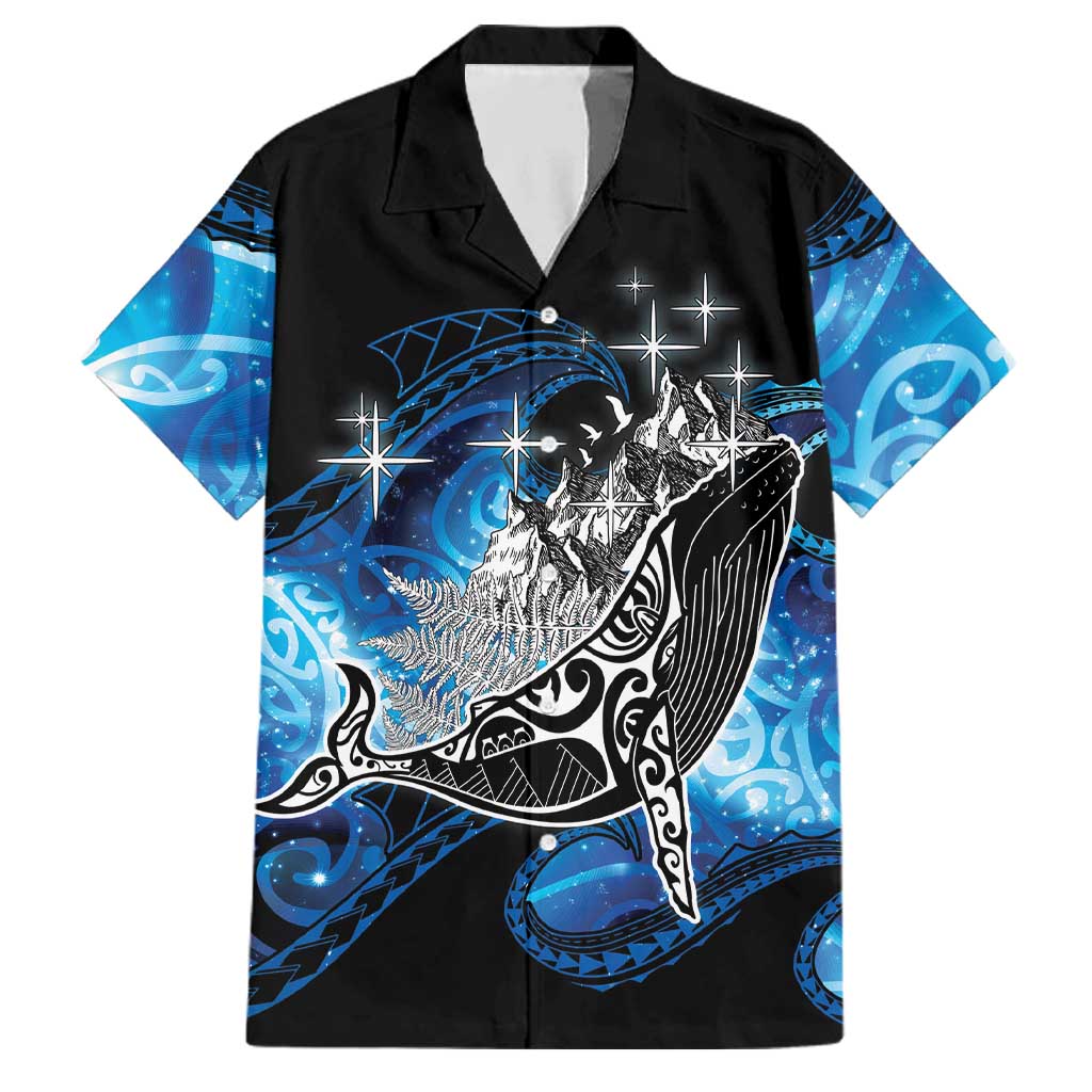 Maori Matariki Te Araroa Paikea Starry Family Matching Off Shoulder Maxi Dress and Hawaiian Shirt Tangaroa Whakatauki