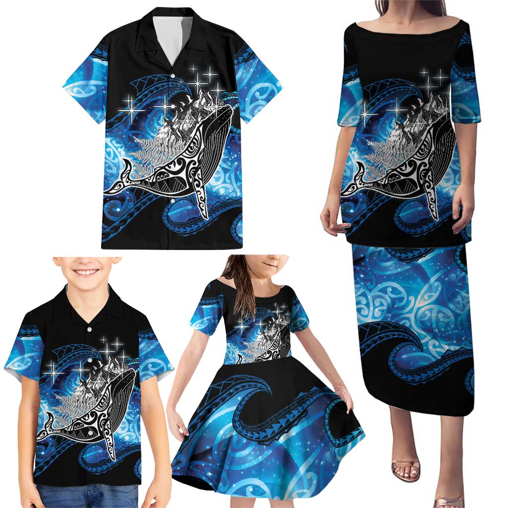 Maori Matariki Te Araroa Paikea Starry Family Matching Puletasi and Hawaiian Shirt Tangaroa Whakatauki