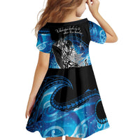 Maori Matariki Te Araroa Paikea Starry Family Matching Short Sleeve Bodycon Dress and Hawaiian Shirt Tangaroa Whakatauki
