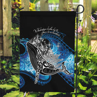 Maori Matariki Te Araroa Paikea Starry Garden Flag Tangaroa Whakatauki LT7 Garden Flag Black - Polynesian Pride