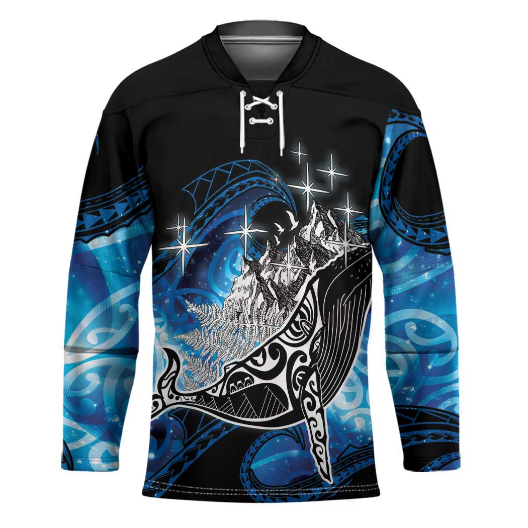 Maori Matariki Te Araroa Paikea Starry Hockey Jersey Tangaroa Whakatauki LT7 Unisex Black - Polynesian Pride