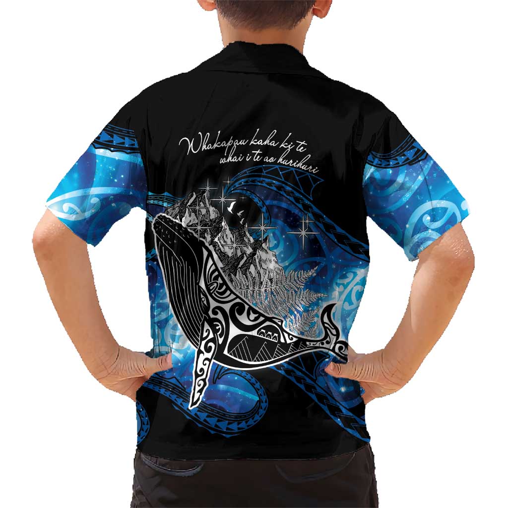 Maori Matariki Te Araroa Paikea Starry Kid Hawaiian Shirt Tangaroa Whakatauki LT7 - Polynesian Pride