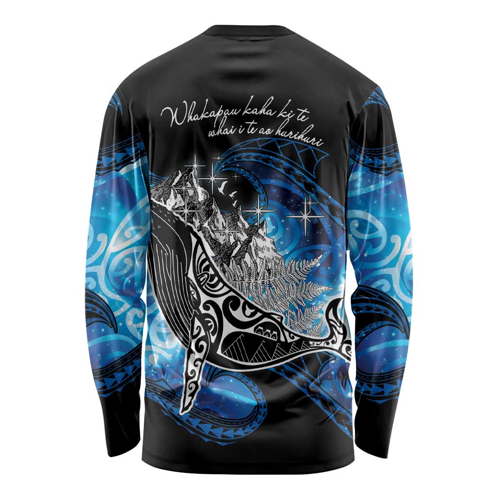 Maori Matariki Te Araroa Paikea Starry Long Sleeve Shirt Tangaroa Whakatauki LT7 - Polynesian Pride