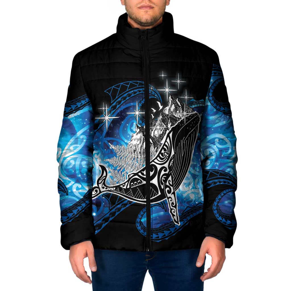 Maori Matariki Te Araroa Paikea Starry Padded Jacket Tangaroa Whakatauki