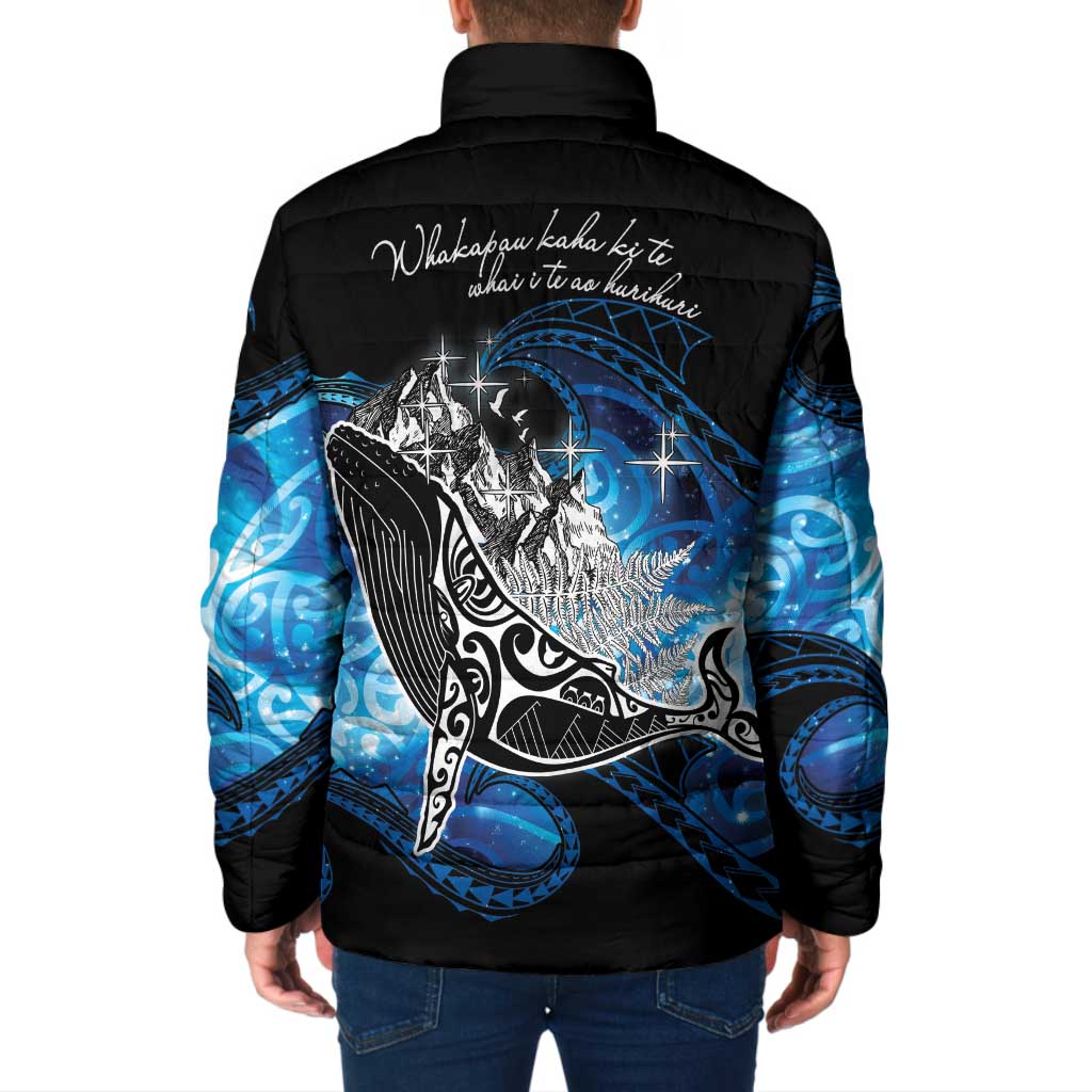 Maori Matariki Te Araroa Paikea Starry Padded Jacket Tangaroa Whakatauki