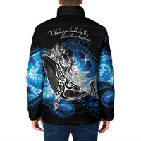 Maori Matariki Te Araroa Paikea Starry Padded Jacket Tangaroa Whakatauki