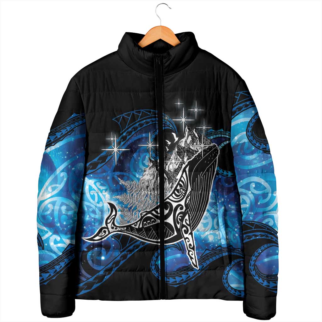Maori Matariki Te Araroa Paikea Starry Padded Jacket Tangaroa Whakatauki