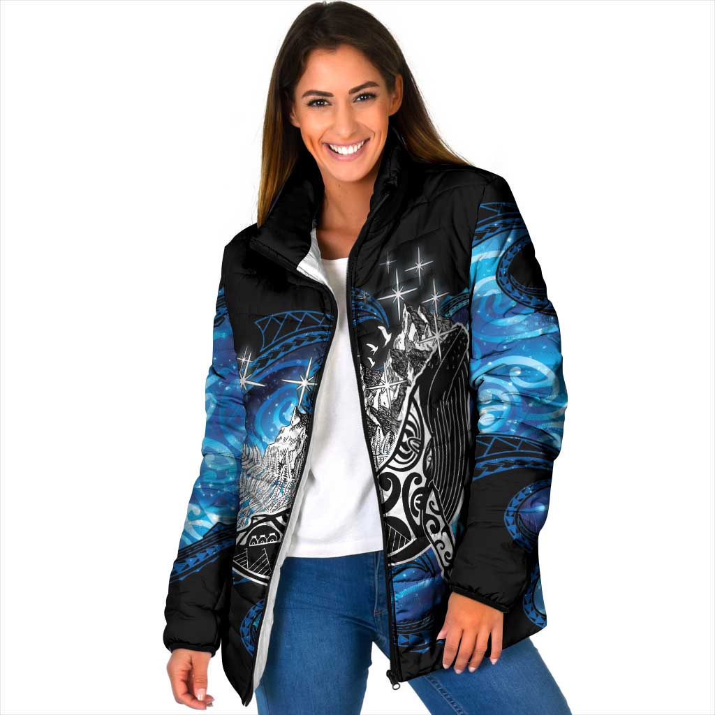 Maori Matariki Te Araroa Paikea Starry Padded Jacket Tangaroa Whakatauki
