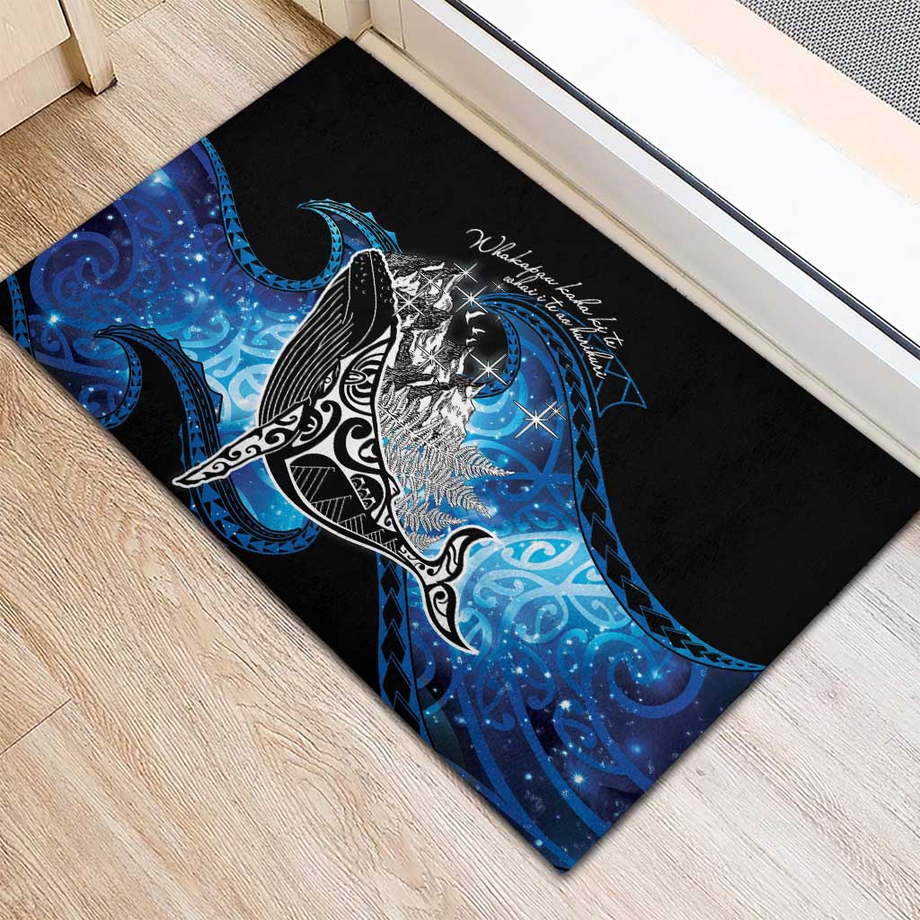 Maori Matariki Te Araroa Paikea Starry Rubber Doormat Tangaroa Whakatauki LT7 - Polynesian Pride