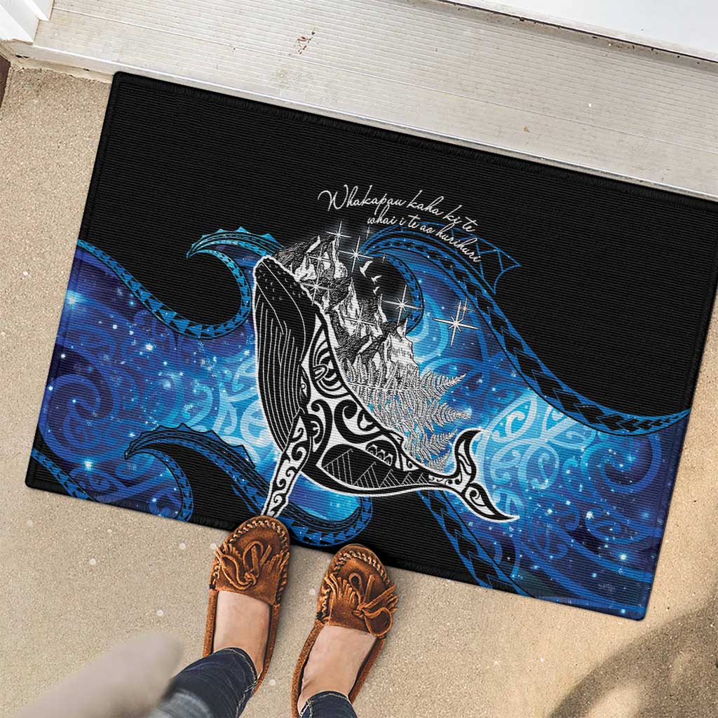 Maori Matariki Te Araroa Paikea Starry Rubber Doormat Tangaroa Whakatauki LT7 - Polynesian Pride