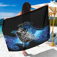 Maori Matariki Te Araroa Paikea Starry Sarong Tangaroa Whakatauki LT7 One Size 44 x 66 inches Black - Polynesian Pride
