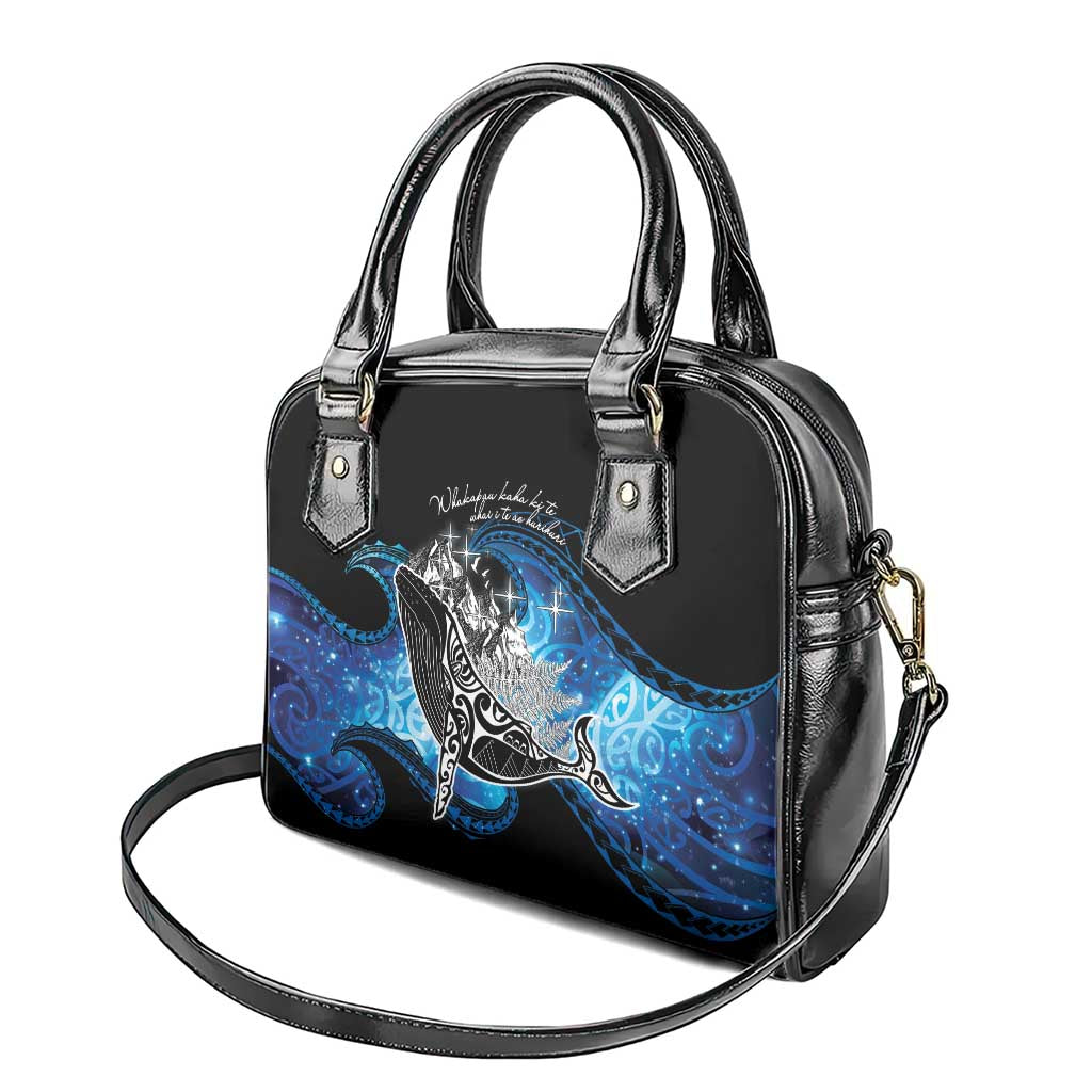 Maori Matariki Te Araroa Paikea Starry Shoulder Handbag Tangaroa Whakatauki LT7 - Polynesian Pride