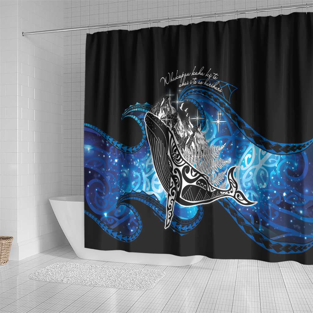 Maori Matariki Te Araroa Paikea Starry Shower Curtain Tangaroa Whakatauki LT7 - Polynesian Pride