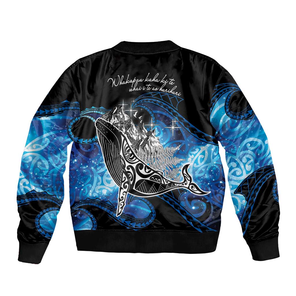 Maori Matariki Te Araroa Paikea Starry Sleeve Zip Bomber Jacket Tangaroa Whakatauki LT7 - Polynesian Pride