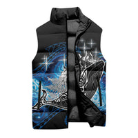 Maori Matariki Te Araroa Paikea Starry Sleeveless Puffer Jacket Tangaroa Whakatauki LT7 - Polynesian Pride