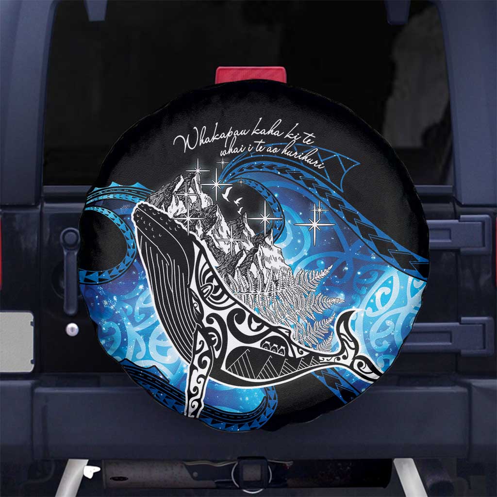 Maori Matariki Te Araroa Paikea Starry Spare Tire Cover Tangaroa Whakatauki